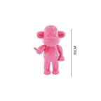 Legende-aap Ornament - polyresin - roze - 20,5x13,5x35cm