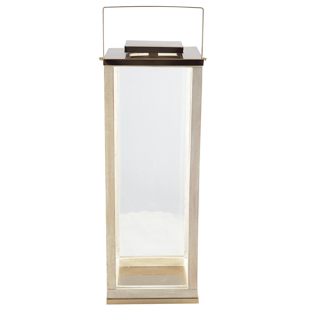 Grote glazen lantaarn 25x25x71cm - AULICA transparant