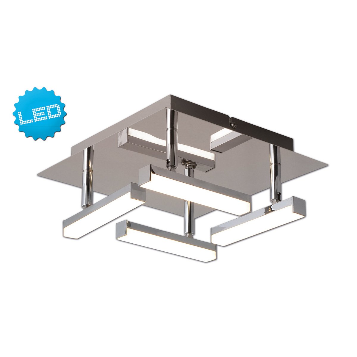 Näve Turijn LED Plafondlamp 25cm Chroom