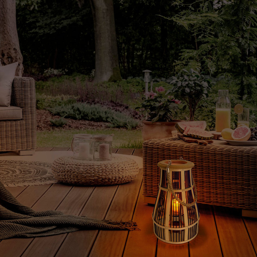 Näve Korbinian Solar Deco Lamp Rattan 35cm