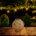 2 Set LED Decoratie Zonnelicht Ø 18 cm Buiten Decoratie gemaakt van metaal in wit met geïntegreerde LED's
