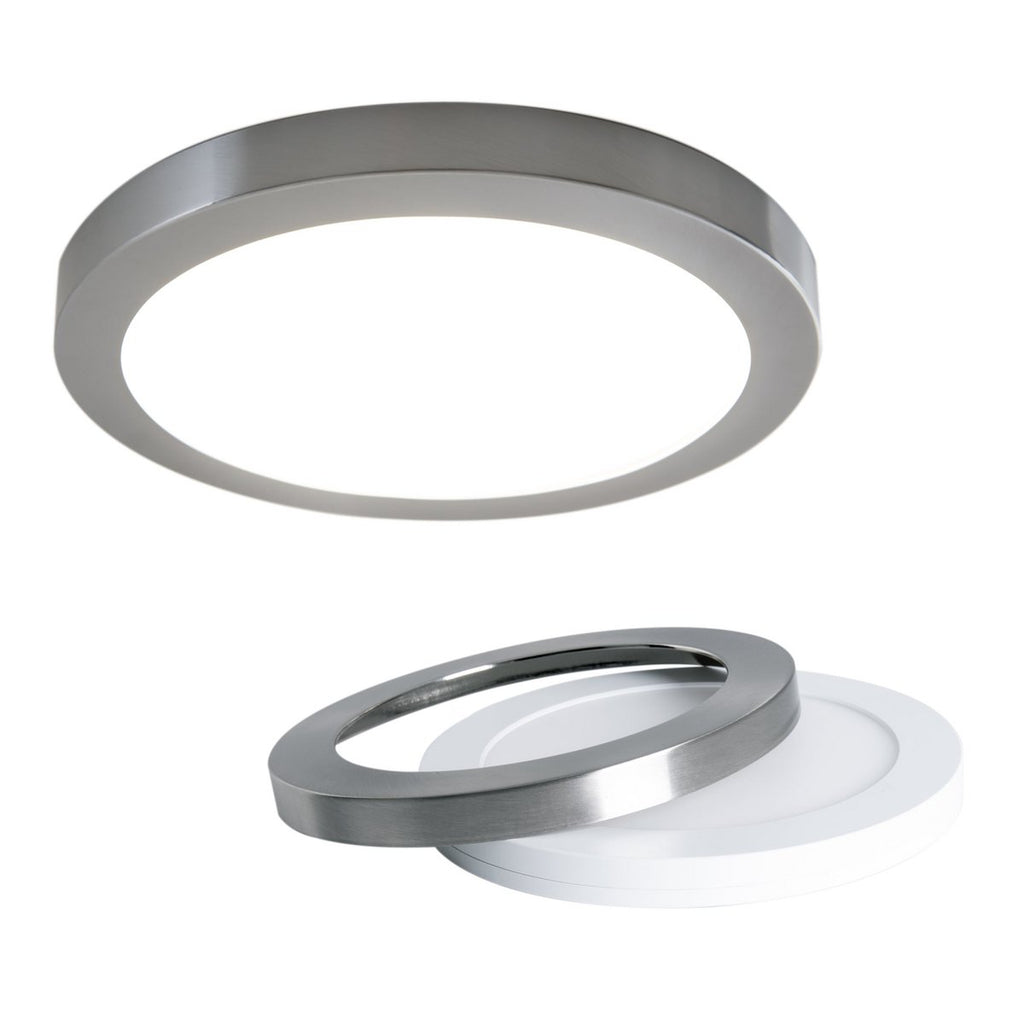Näve Bonus LED Plafondlamp - Chroom/Wit 22,5cm
