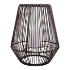 LED Solar Lamp "Plasto" Ø 26 cm buiten gemaakt van bruin metaal en plastic