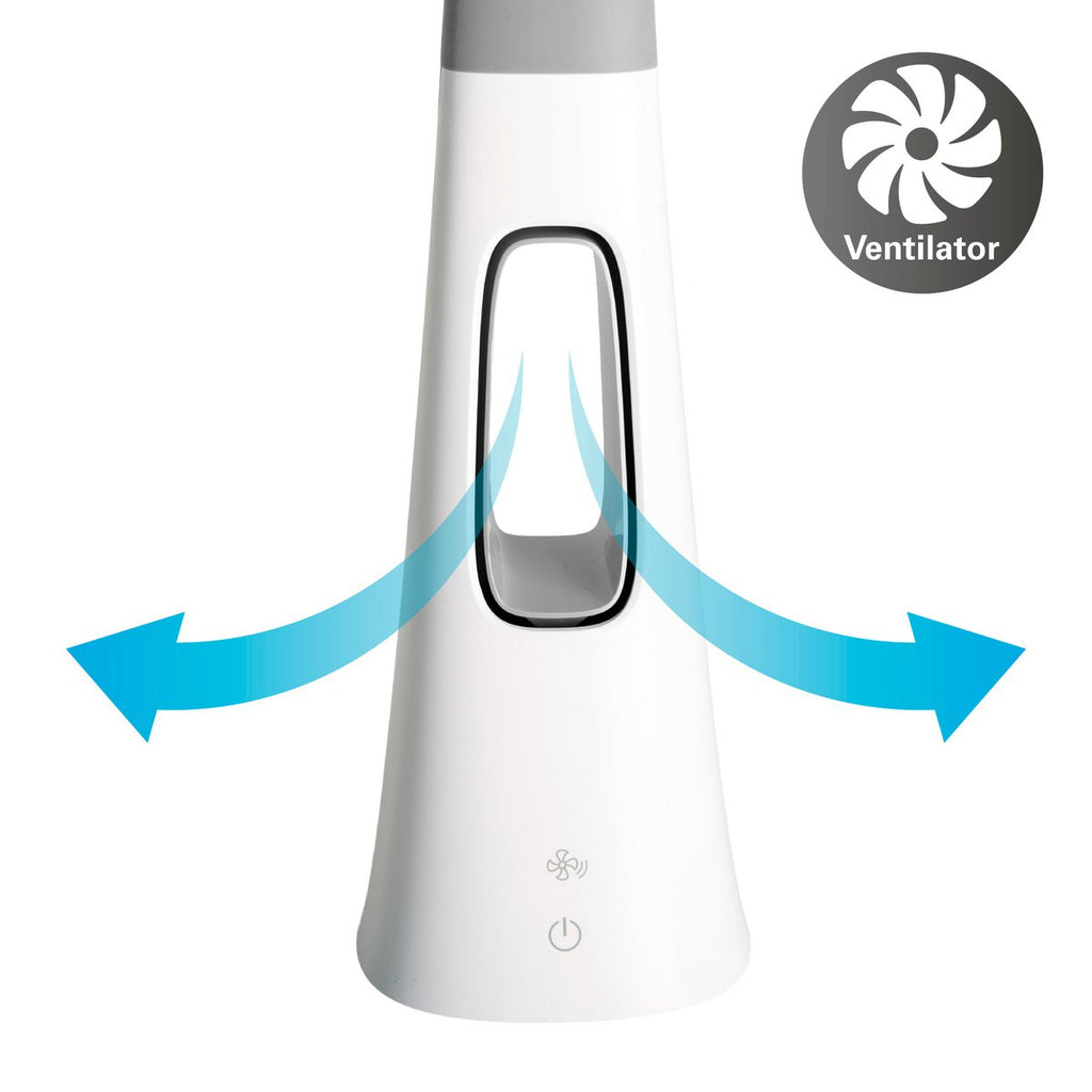 Näve Ventu LED-tafellicht - Wit 40cm Ventilator