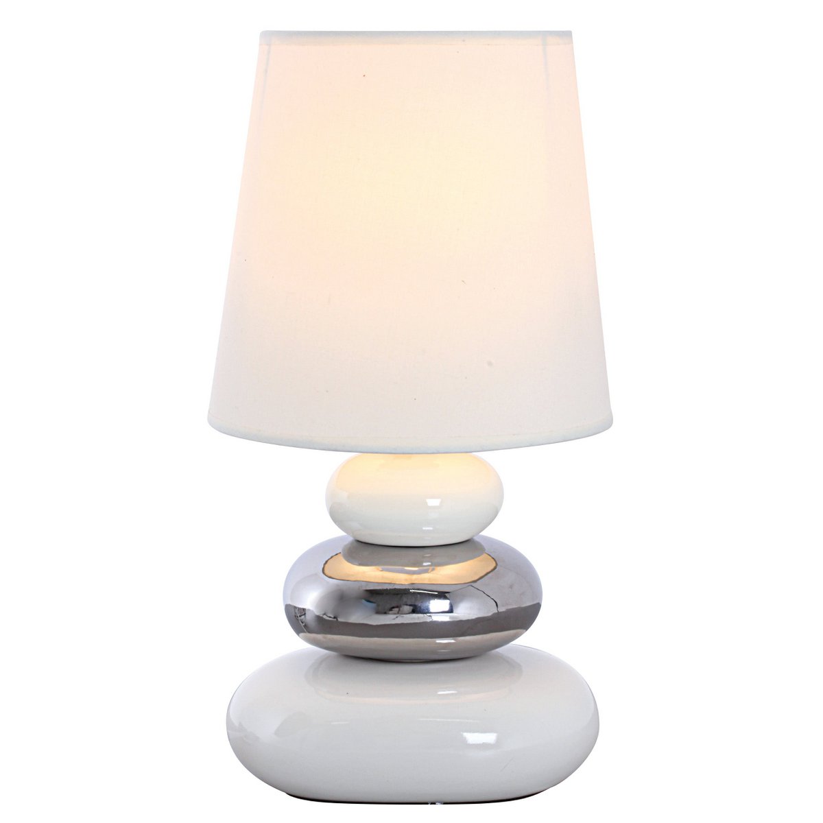 Näve Stoney Keramische Tafellamp Wit 31cm