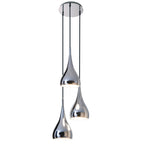 Näve Stijl Hanglamp - Chroom 3-Lichts Retro