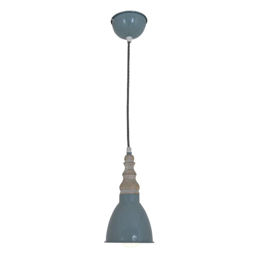 Näve Delhi Hanglamp Grijsgroen Retro E27