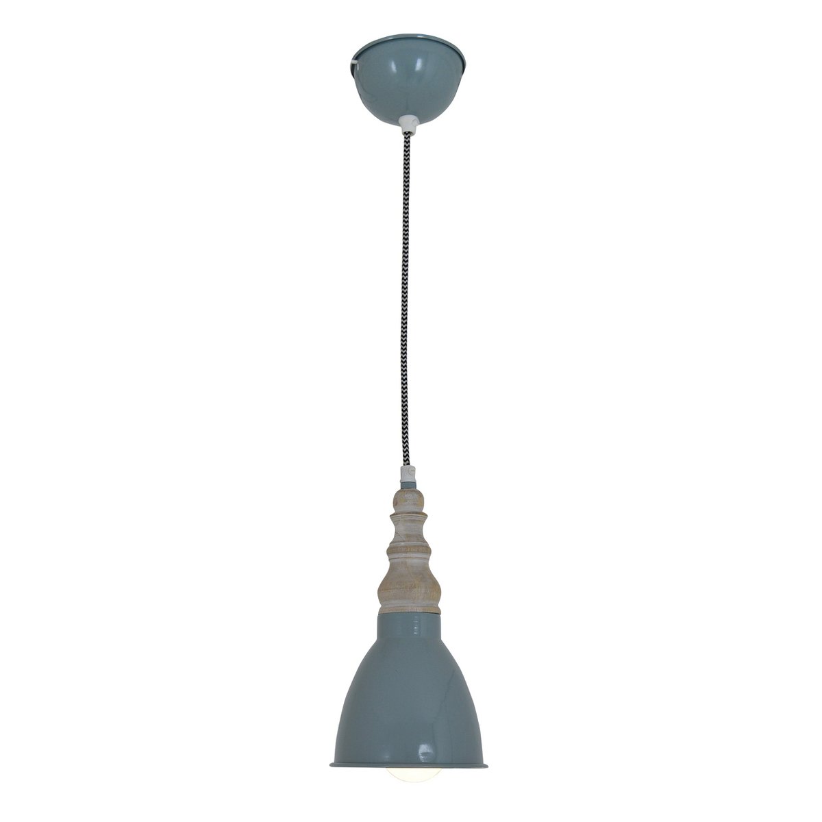 Näve Delhi Hanglamp Grijsgroen Retro E27
