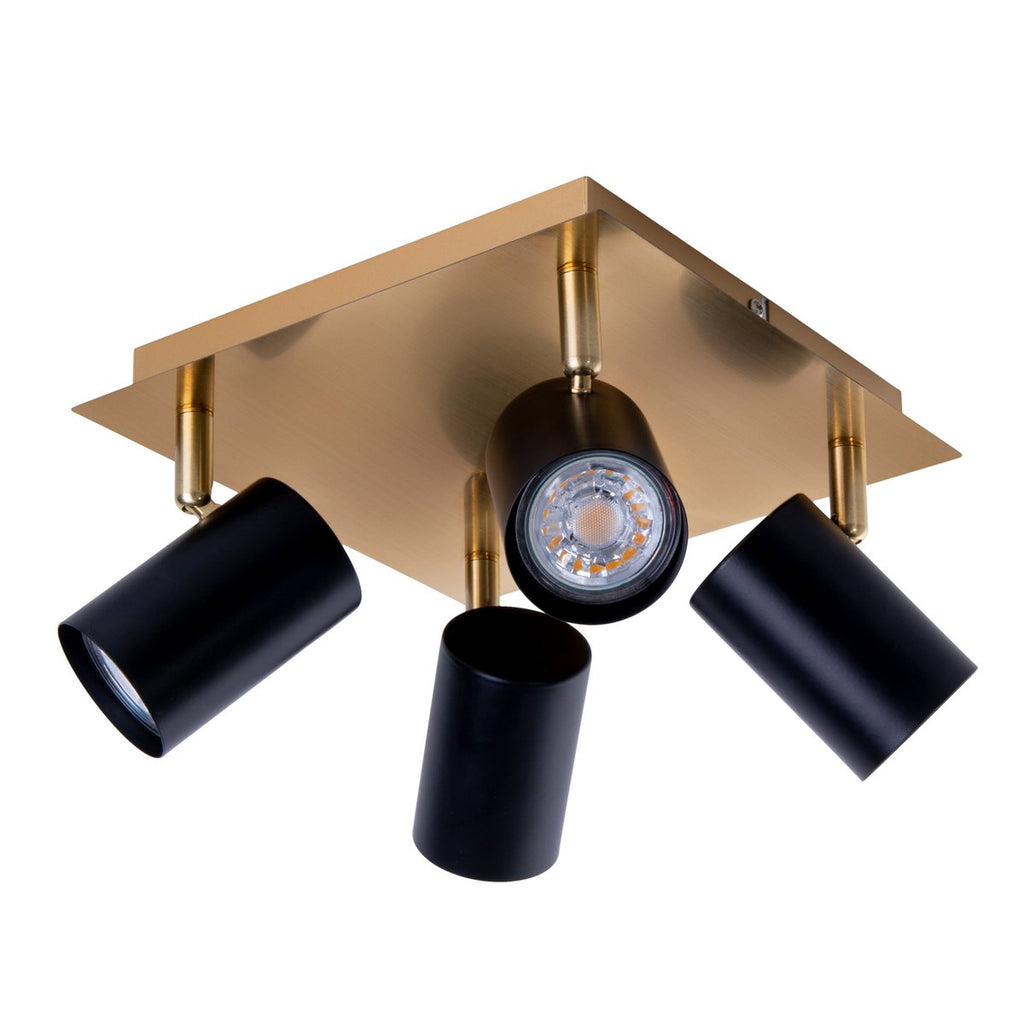 Näve Frida Plafondlamp Zwart/Goud GU10