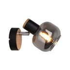 Näve Fumoso Wandlamp - Zwart Rookglas 16cm