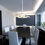 Led Crown "Ludwig" wit Ø 66 cm, met stevig geïnstalleerde LED's, metaal in wit