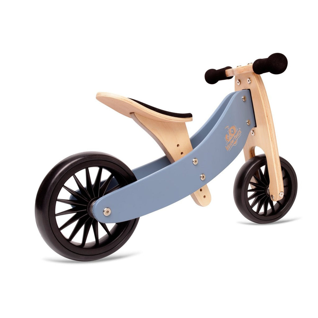 Kinderfeets Tiny Tot Plus 2-in-1 houten loopfiets - Slate Blue