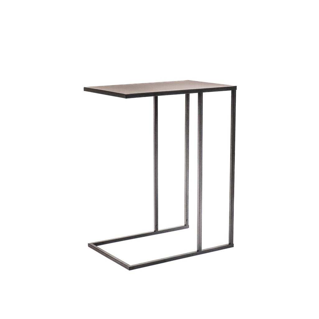 Metaal bijzettafel Zwart - 45x30x60cm