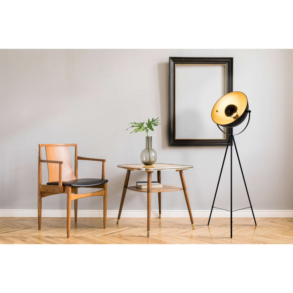 Näve Bernice Staande Lamp - Zwart/Goud 153cm