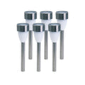 6 Set LED LED Solar Outer Light met aarde spies gemaakt van roestvrijstalen gekleurd metaal en plastic, met geïntegreerde LED