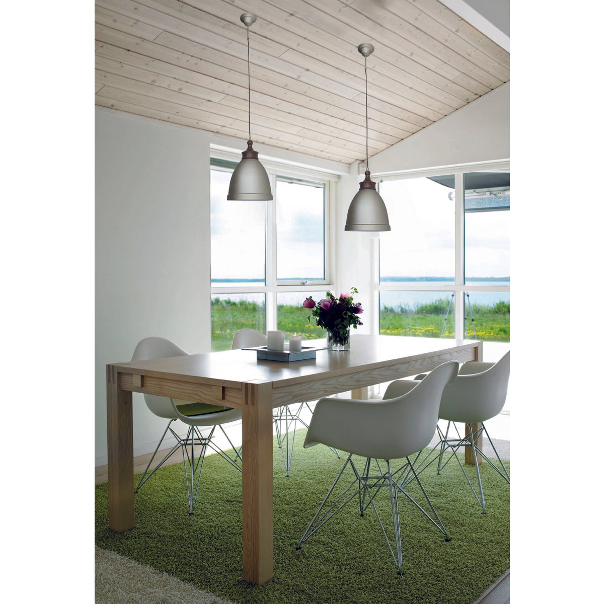 Näve Leuchten Hanglamp Pinhead Zwart 25cm Metal Retro