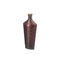 Bruine aluminium vaas 17x8x40,5 cm - aulica