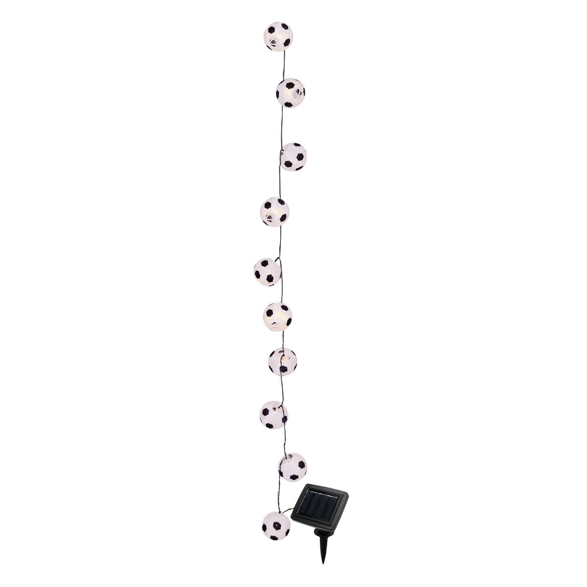 LED Zonnekettingslinger Voetbal 20 - Zwart 580cm