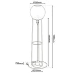Näve Stelo Vloerlamp - Zwart 128,5cm