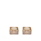 5x5x2.5cm - Set Amber Candlestick