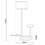 Näve Staande lamp met tafel - Zwart 157cm