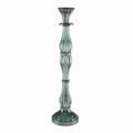 Grote turquoise kandelaar H41cm - Aulica