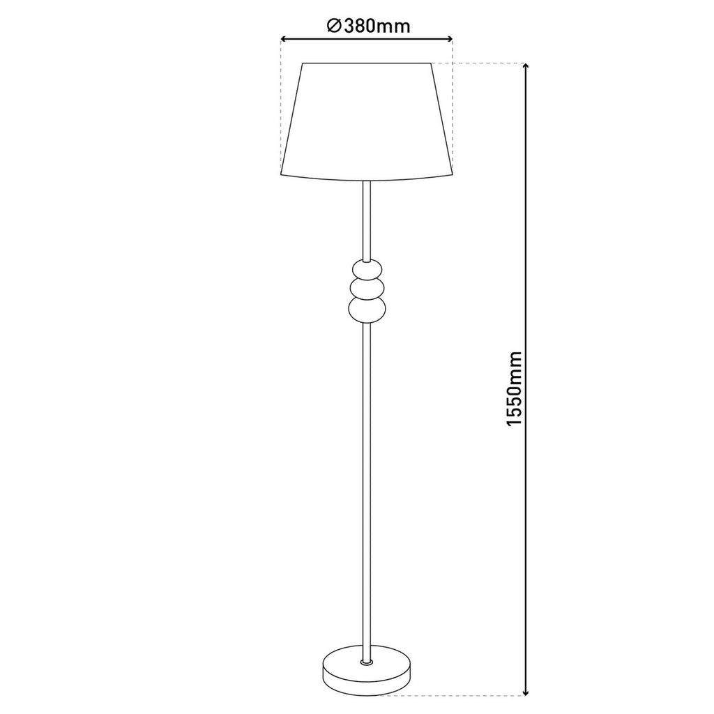 Näve Elina Staande Lamp 155cm Zwart/Wit