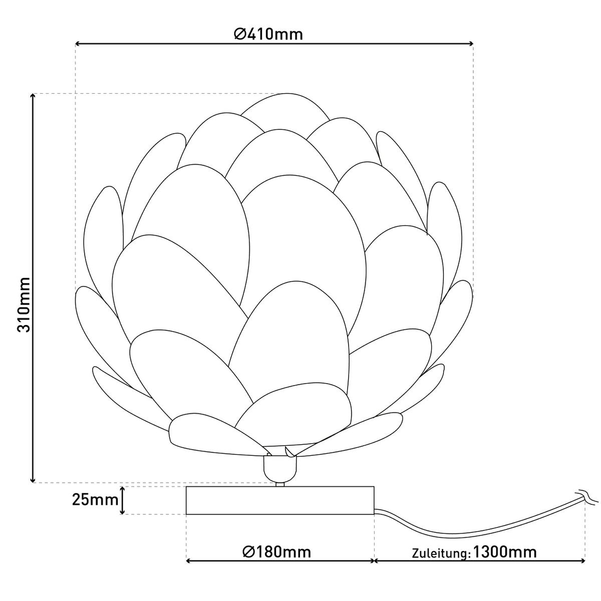 Näve Fora Tafellamp - Wit Ø41cm