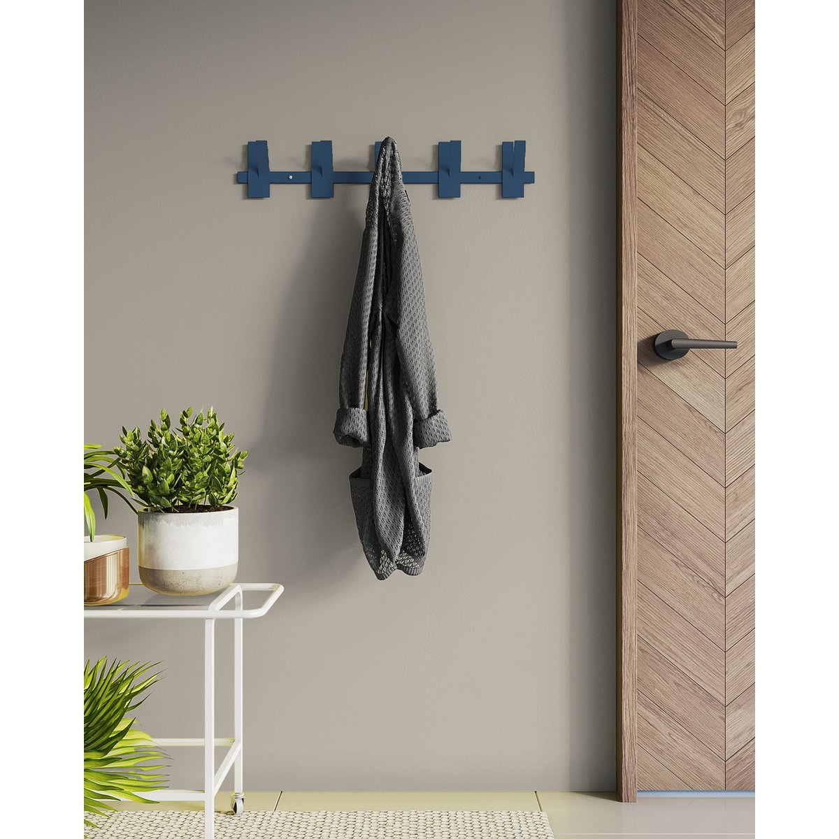 Gorillz Incision Wandkapstok - 10 Haken - Metaal - Blauw