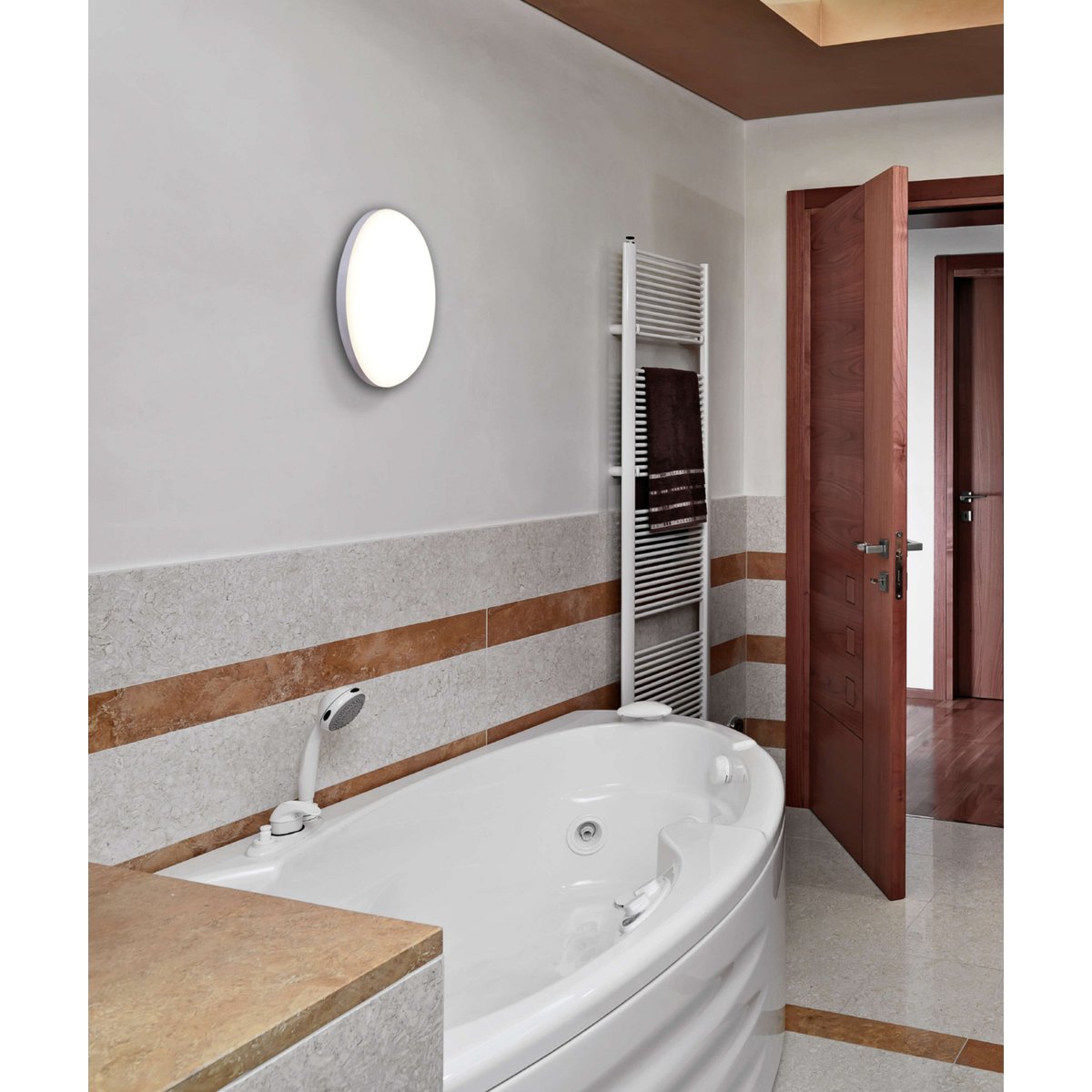 Näve Garda LED Plafondlamp 28cm Wit