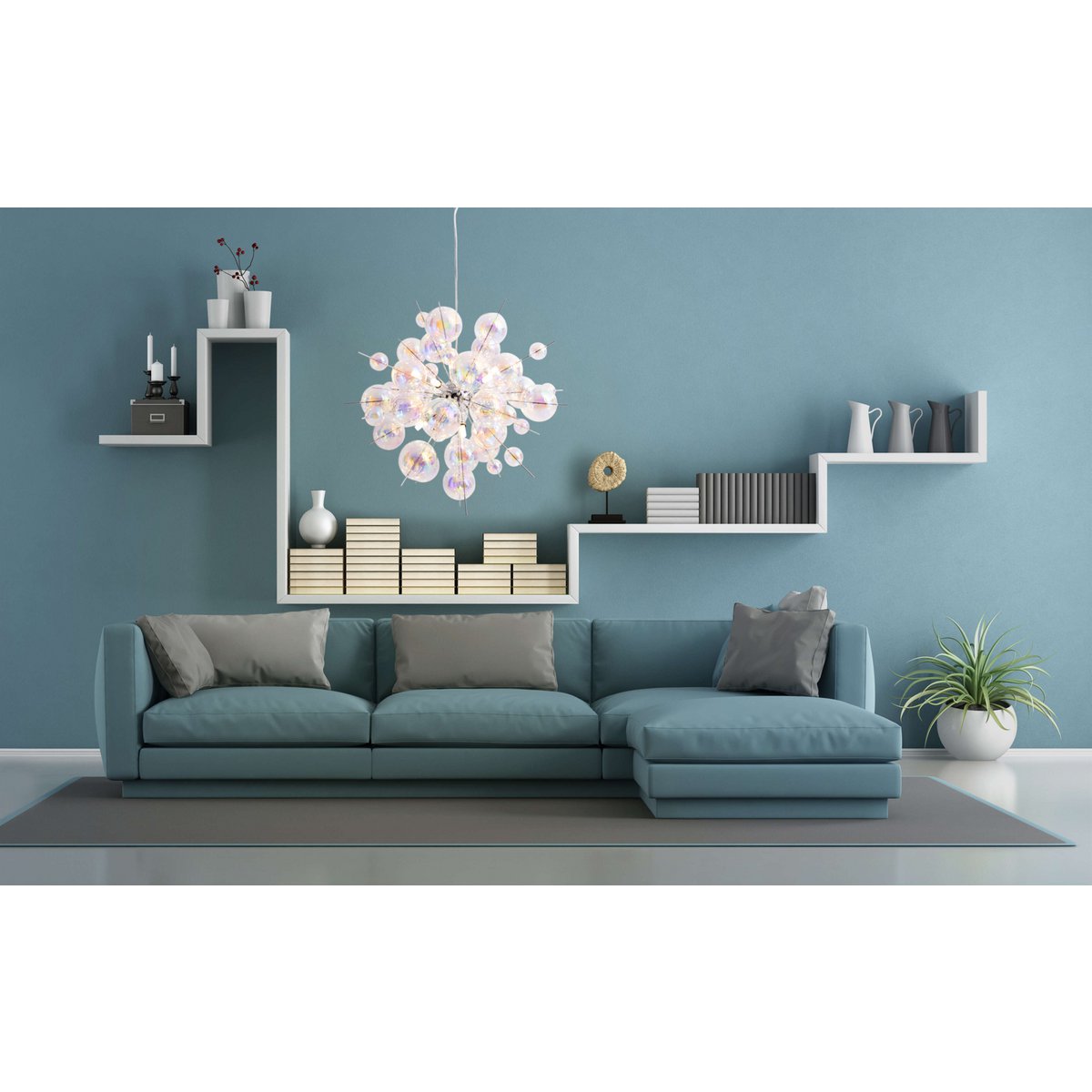 Näve Explosie Hanglamp - Iris Glas 65cm