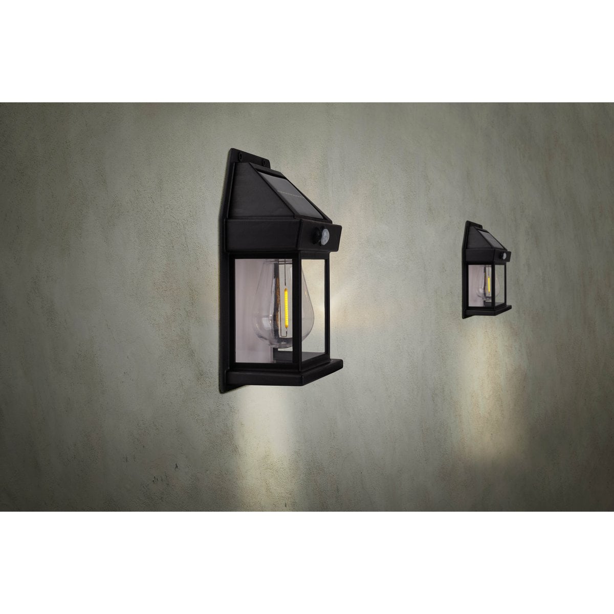 Näve Mira Solar Wandlamp 17cm Zwart