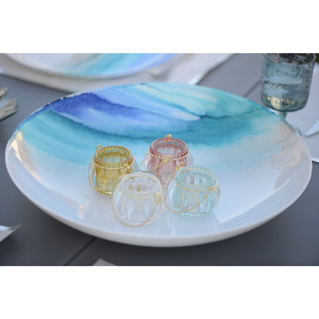 Mini Kaarsenhouders Set 4 Kleuren Glas