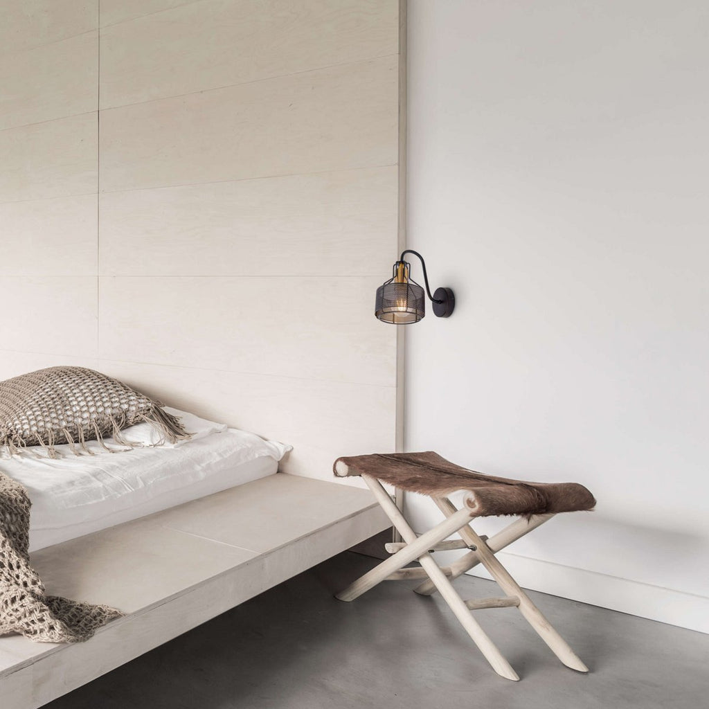 Näve Foro Wall Lamp - Black Metal E27