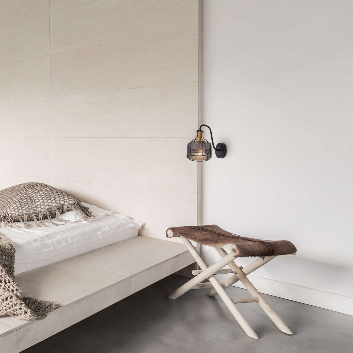 Näve Foro Wall Lamp - Black Metal E27