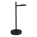 LED draadloze tafellicht "Lupa", 45 cm hoog, gemaakt van geverfd aluminium (zwart) en wit plastic, LED geïntegreerde, dimbare, aanraaksensor.
