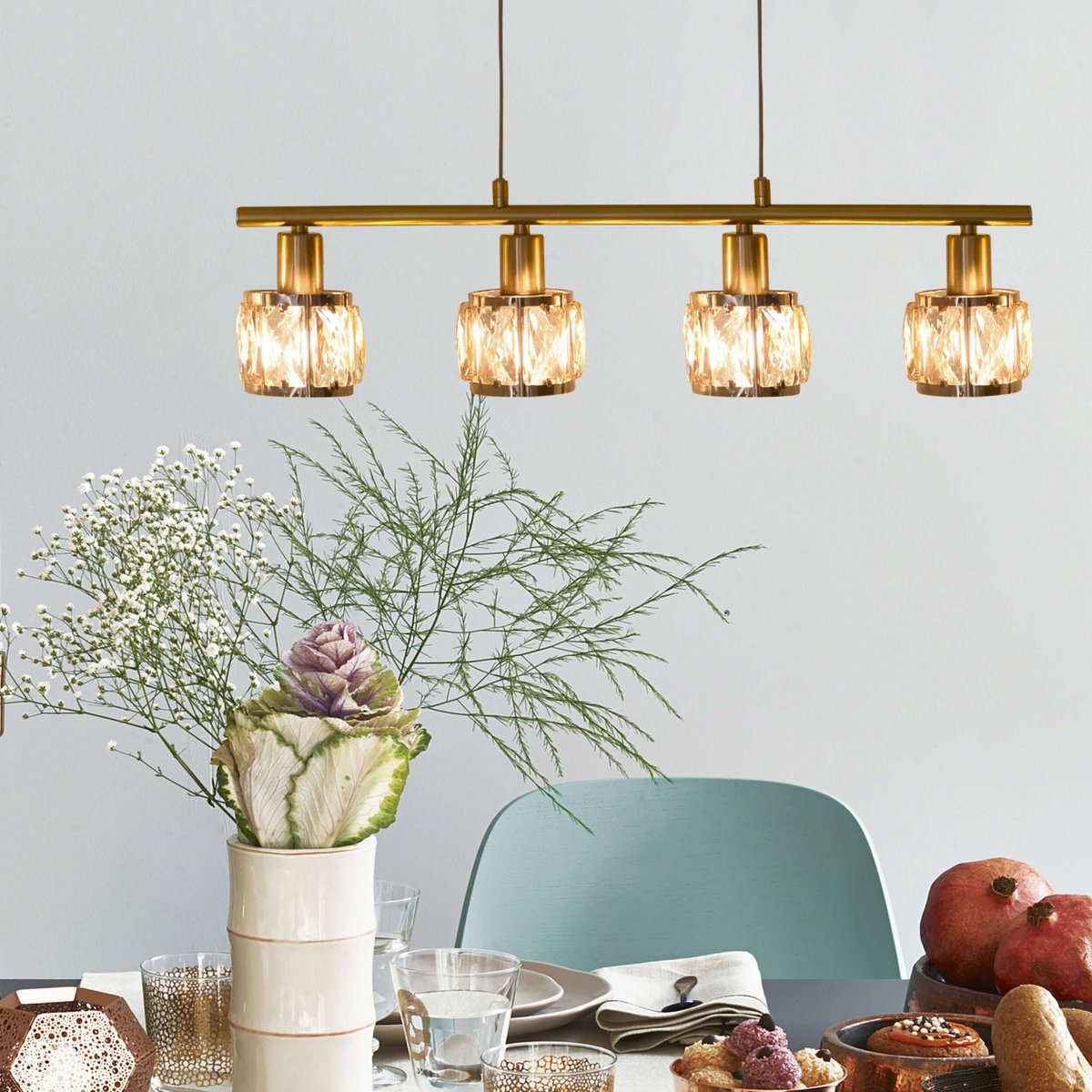 Näve Josefa LED Hanglamp E14 60cm Warm Wit