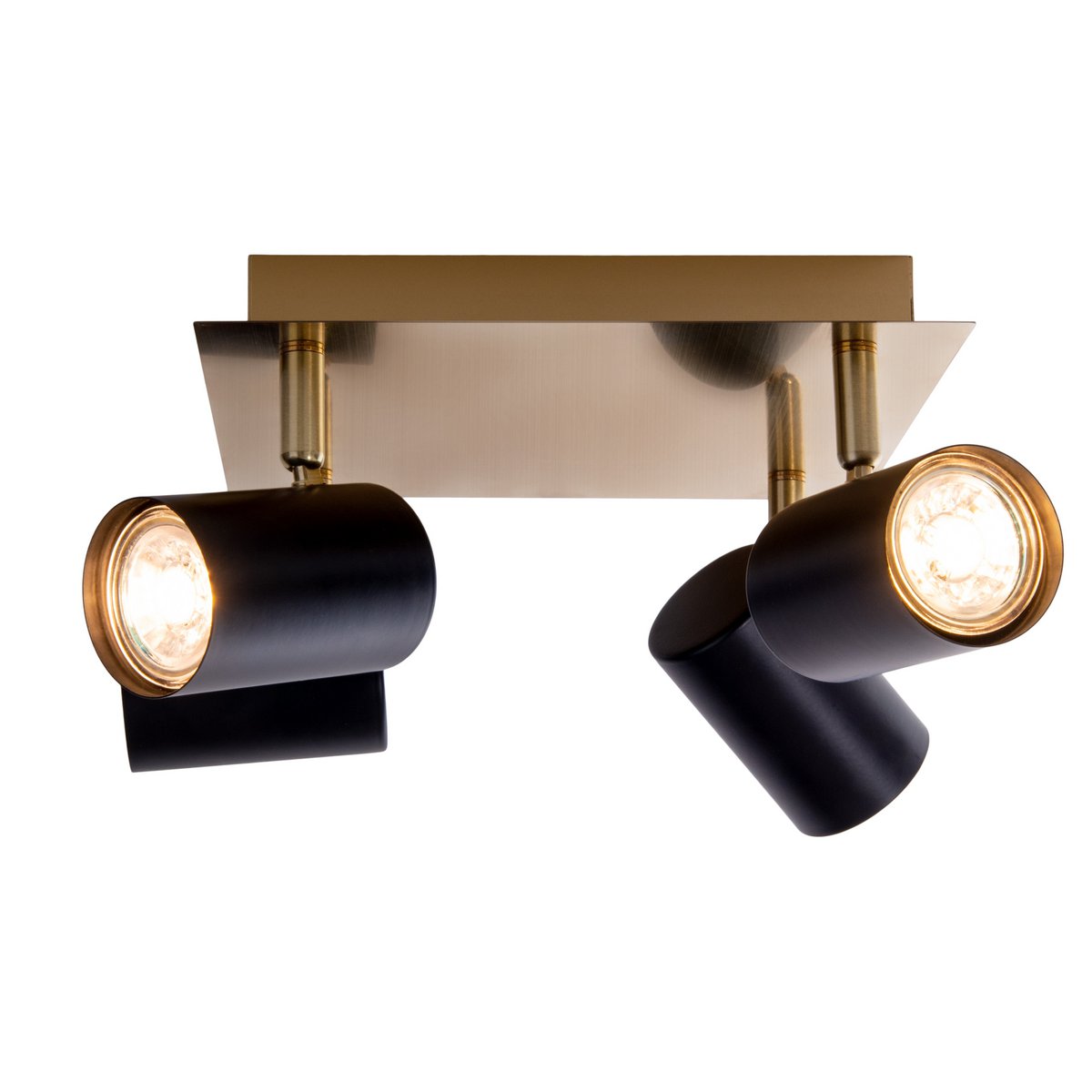 Näve Frida Plafondlamp Zwart/Goud GU10