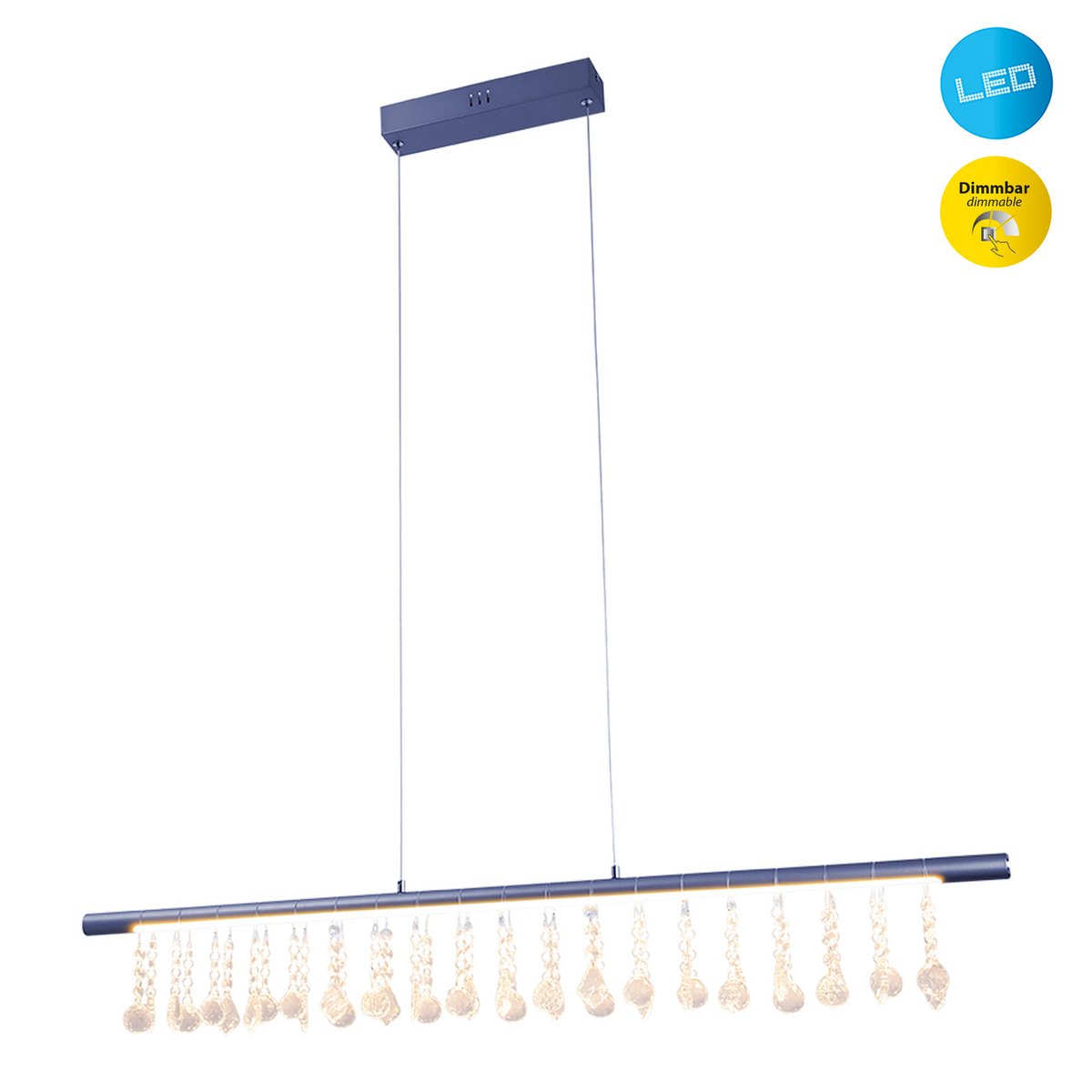 Näve Nobilis LED Hanglamp - Grijs 100cm
